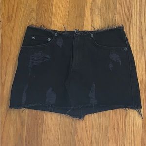 Black LF Jean Skirt